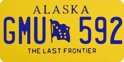 AK license plate GMU592