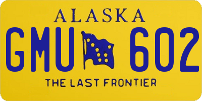 AK license plate GMU602