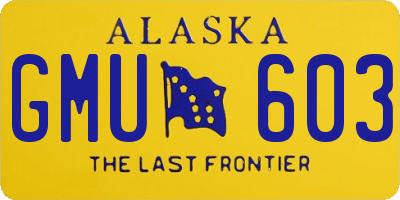 AK license plate GMU603