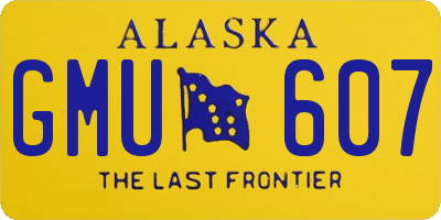 AK license plate GMU607