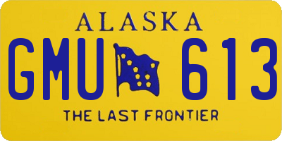 AK license plate GMU613