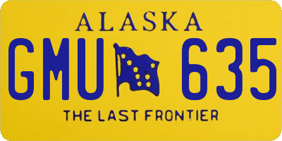 AK license plate GMU635