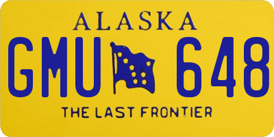 AK license plate GMU648