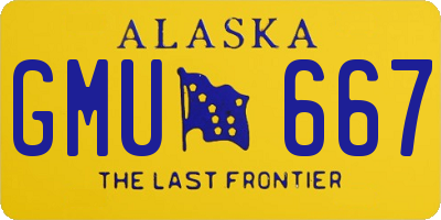 AK license plate GMU667