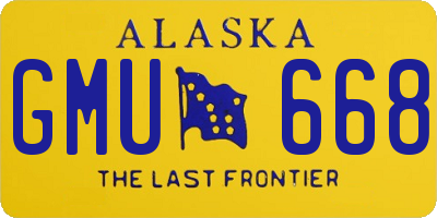 AK license plate GMU668
