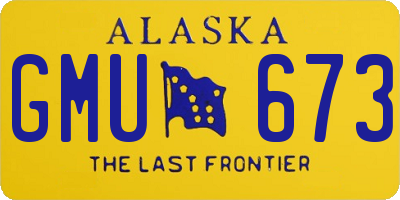 AK license plate GMU673