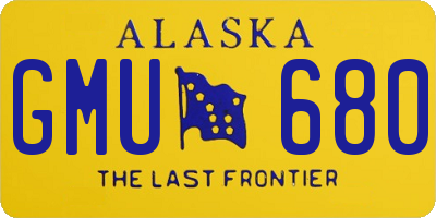AK license plate GMU680