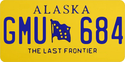 AK license plate GMU684