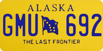 AK license plate GMU692