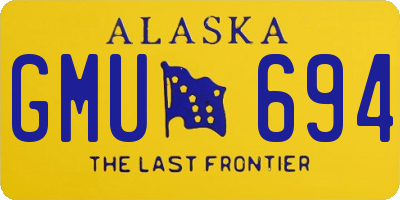 AK license plate GMU694
