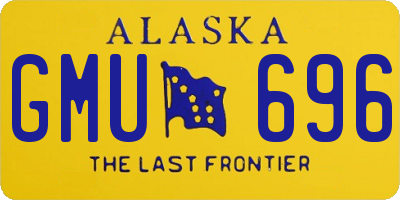 AK license plate GMU696