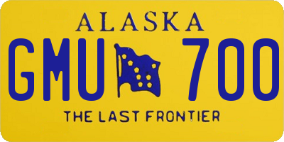 AK license plate GMU700