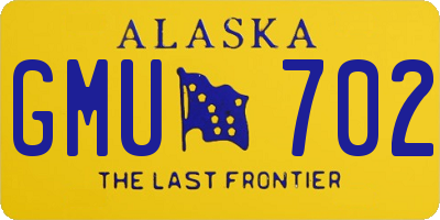 AK license plate GMU702