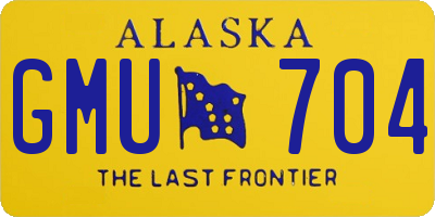 AK license plate GMU704