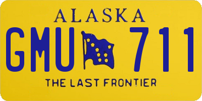 AK license plate GMU711