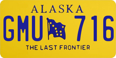 AK license plate GMU716