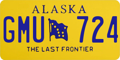 AK license plate GMU724
