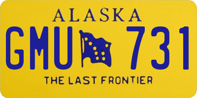 AK license plate GMU731