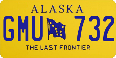 AK license plate GMU732