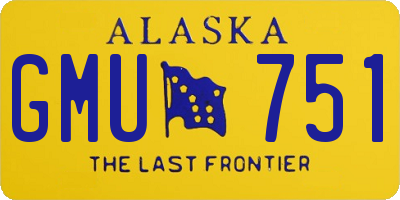 AK license plate GMU751