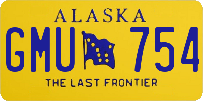 AK license plate GMU754