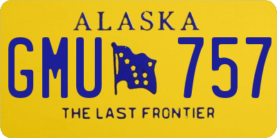 AK license plate GMU757
