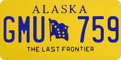 AK license plate GMU759