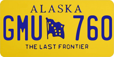 AK license plate GMU760