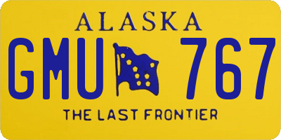 AK license plate GMU767