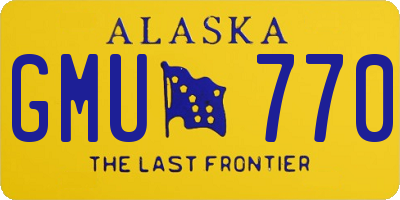 AK license plate GMU770