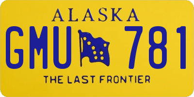 AK license plate GMU781