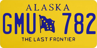 AK license plate GMU782