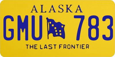 AK license plate GMU783
