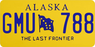 AK license plate GMU788
