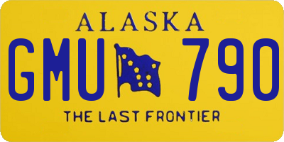 AK license plate GMU790