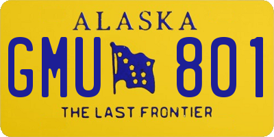 AK license plate GMU801