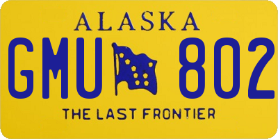 AK license plate GMU802