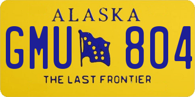 AK license plate GMU804
