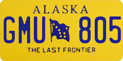 AK license plate GMU805