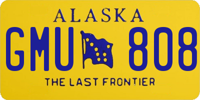 AK license plate GMU808