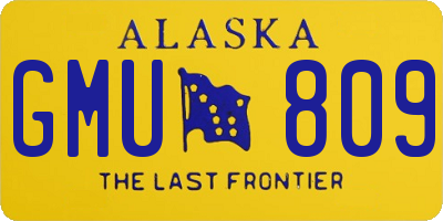 AK license plate GMU809