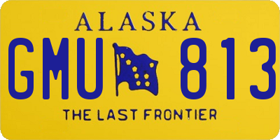 AK license plate GMU813