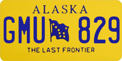AK license plate GMU829