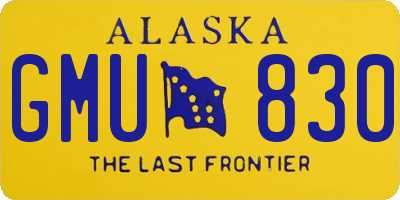 AK license plate GMU830