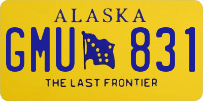 AK license plate GMU831