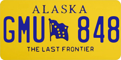 AK license plate GMU848