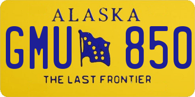 AK license plate GMU850