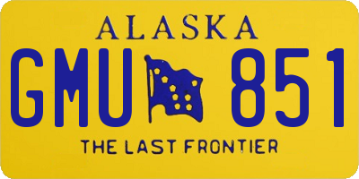 AK license plate GMU851