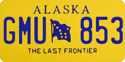 AK license plate GMU853