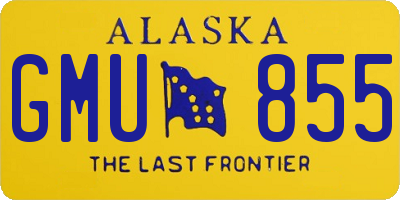 AK license plate GMU855